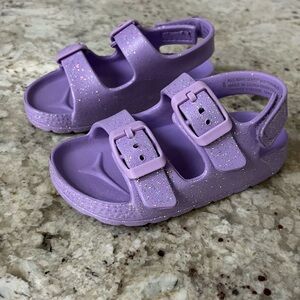 Purple Glitter Sandals